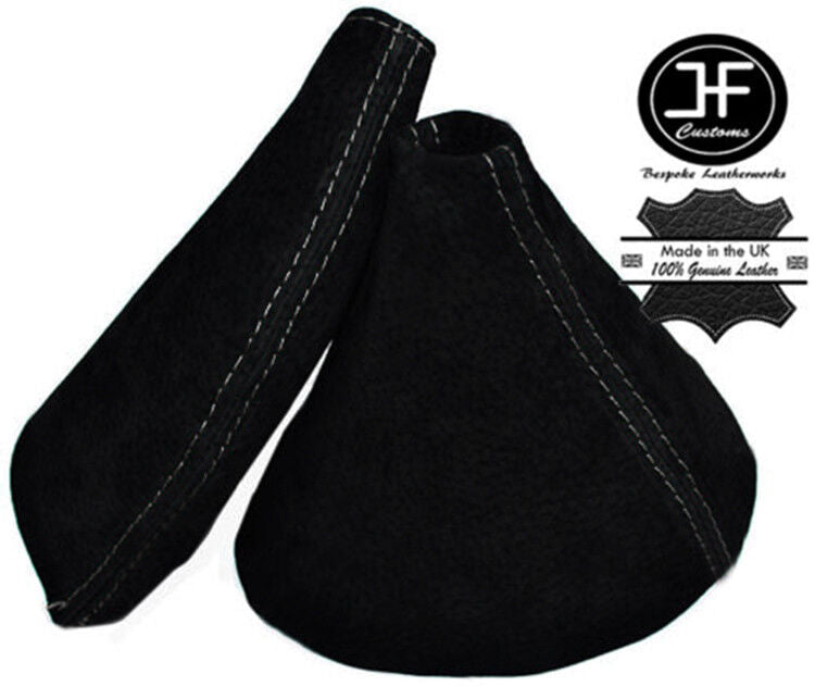 GREY DOUBLE STITCH FOR MAZDA MX5 MK3 NC 2005-2012 SUEDE GEAR HANDBRAKE GAITER