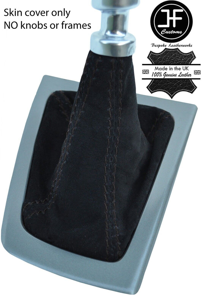 BLACK STITCHING REAL SUEDE MANUAL GEAR GAITER FITS FORD FOCUS MK3 2011-2015