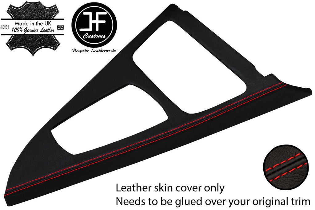 RED STITCH GEAR SURROUND TRIM LEATHER COVER FOR BMW 6 F12 F13 F06 11-18