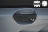 BLACK STITCH 2X FRONT DOOR HANDLE LTHR COVER FITS VW SHARAN SEAT ALHAMBRA 10-16
