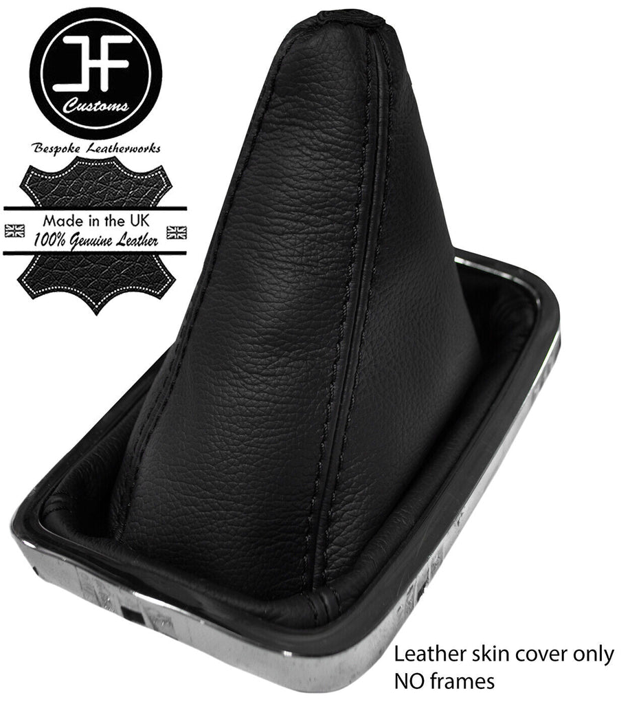 BLACK STITCH TOP GRAIN LEATHER MANUAL GEAR GAITER FITS PEUGEOT 607 2000-2008