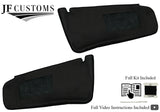 BLACK CROSS STITCH 2X SUN VISOR LEATHER COVERS FITS NISSAN JUKE F15 2010-2019