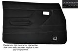 GREY STITCH 2X FRONT FULL DOOR CARD SKIN COVERS FITS FORD ESCORT MK2 4 DOOR