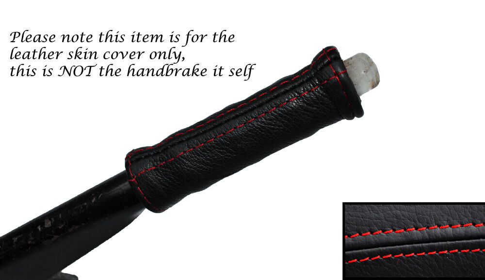 RED STITCH HANDBRAKE HANDLE LEATHER COVER FITS BRITISH LEYLAND MINI CUSTOM NEW