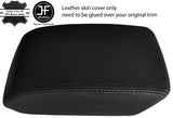 BLACK & BLACK SLIDING ARMREST LID REAL LEATHER COVER FOR AUDI A4 B8 08-15