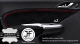 RED STITCH 2X REAR DOOR CARD TRIM SUEDE COVER FOR HONDA CIVIC 06-12 STYLE 2