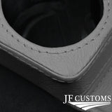 L GREY LEATHER COVERED CONSOLE CUP HOLDER TRIM FITS MERCEDES W126 S CLASS 79-91