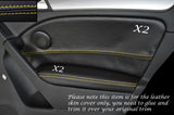 YELLOW STITCH 2X REAR DOOR CARD TRIM SKIN COVERS FITS VW GOLF MK6 VI 08-13 5DR
