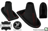 RED STITCH PERFORATED LEATHER AUTOMATIC GEAR+FRAME FOR MERCEDES CLS W219