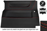 RED STITCH SIDE SLIDING DOOR CARD LEATHER COVER FITS VW T4 TRANSPORTER 90-03
