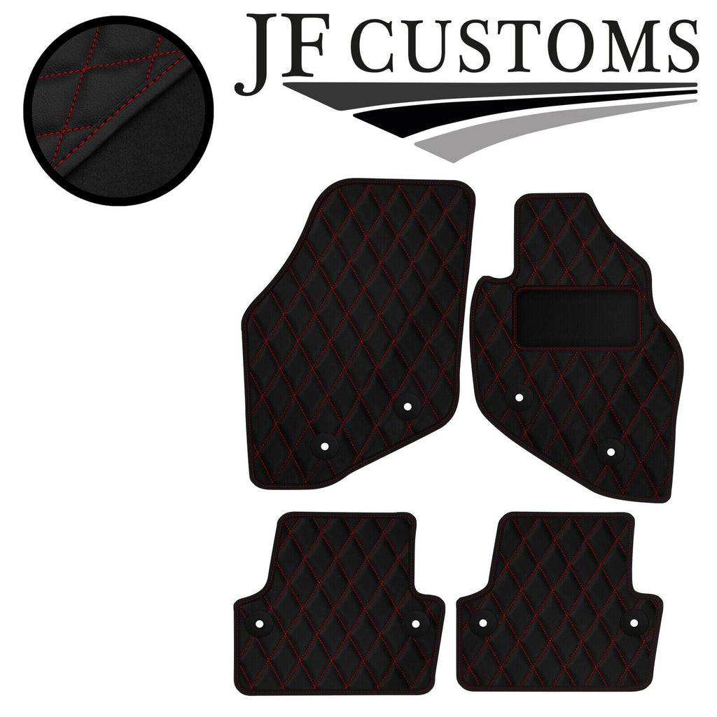D RED DIAMOND STITCH VINYL 4X TAILORED FLOOR CARPET FOR VOLVO V70 MK2 00-07 JF1
