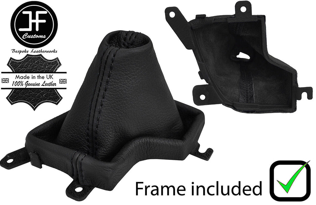 BLACK STITCH LEATHER AUTOMATIC GEAR GAITER+PLASTIC FRAME FOR INFINITI Q50 13-17