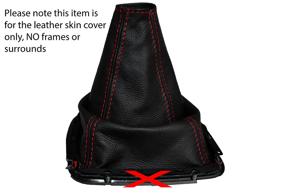 RED STITCHING LEATHER MANUAL GEAR GAITER FITS NISSAN X-TRAIL T31 2008-2014