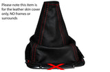 RED STITCHING LEATHER MANUAL GEAR GAITER FITS NISSAN X-TRAIL T31 2008-2014