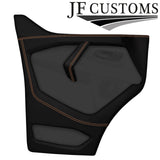 BEIGE STITCH LEATHER 2X FRONT DOOR COVERS FOR FORD TRANSIT CUSTOM MK8 13-18
