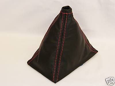 FITS TOYOTA MR2 MK1 AW11 BLACK LEATHER GAITER RED STITCH NEW CUSTOM NEW
