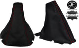 RED STITCH LEATHER GEAR & HANDBRAKE GAITER SET FITS PATHFINDER 2005-2009