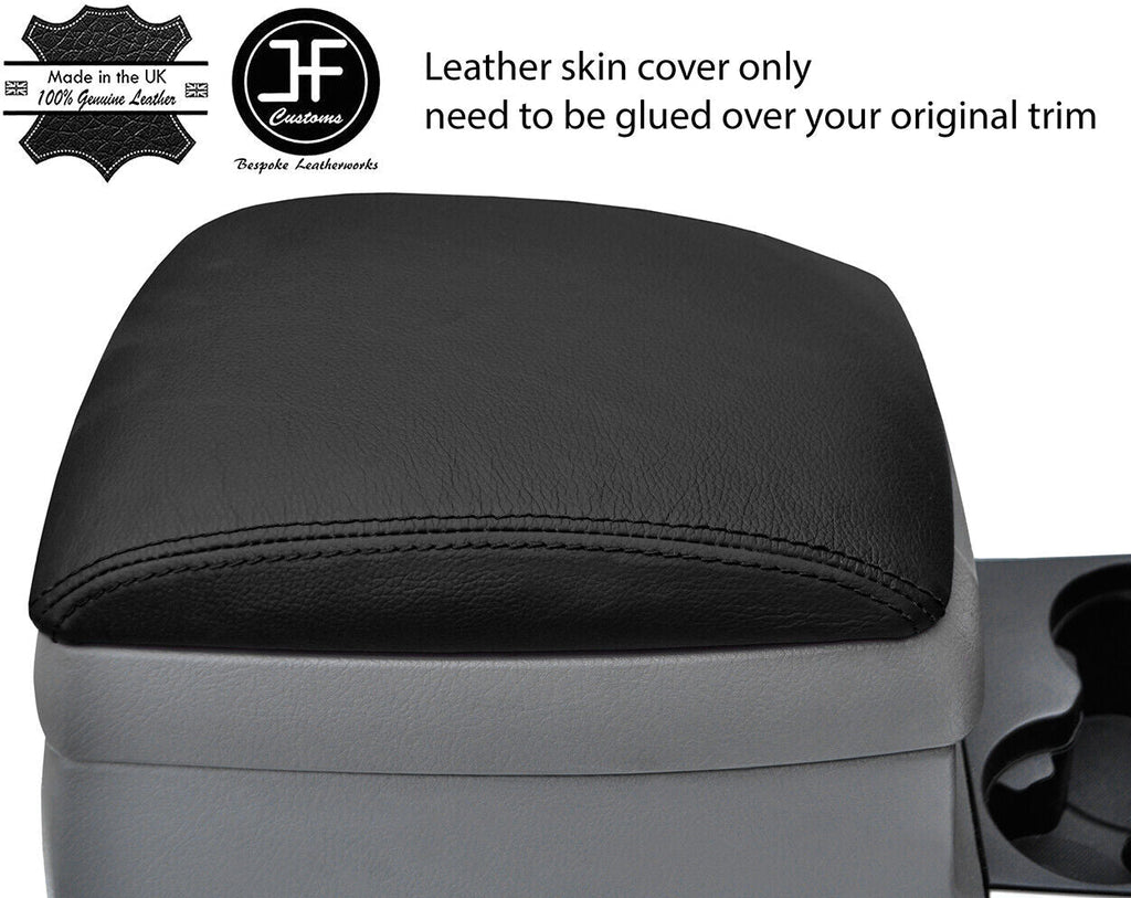 BLACK TOP GRAIN LEATHER ARMREST LID COVER FITS KIA SORENTO 2002-2006 CUSTOM NEW