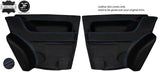 BLUE STITCH 2X REAR DOOR CARD LEATHER COVERS FITS RENAULT 5 GT TURBO PHASE 2