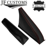 RED STITCHING LEATHER HANDBRAKE+METAL FRAME FOR TOYOTA CELICA TA22 TA23 RA28