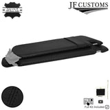 BLACK CROSS STITCH LEATHER 2X SUN VISOR SET COVER FOR PORSCHE CAYENNE 955 03-10