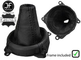 BLACK STITCH LEATHER GEAR GAITER+FRAME FOR MITSUBISHI LANCER EVO 7 8 9 5 SPEED
