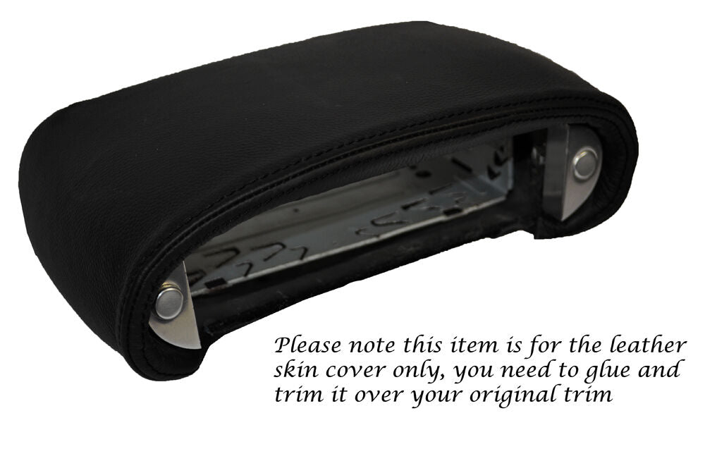BLACK STITCH RADIO POD SURROUND LEATHER SKIN COVER FITS TVR TUSCAN 1998-2007