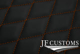 TAN DIAMOND STITCH VINYL 2X TAILORED FLOOR CARPETS FOR DAF CF 65 75 85 04-08