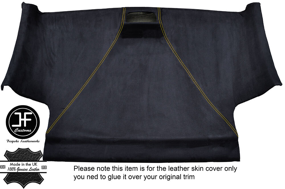 YELLOW STITCH FRONT ROOF HEADLINING LUXE SUEDE COVER FITS VW CADDY MK3 05-15
