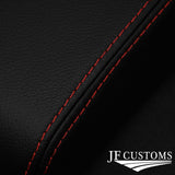 RED STITCHING LEATHER ARMREST COVER FITS MERCEDES C CLASS W203 2001-2007
