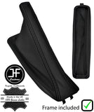 BLACK STITCH LEATHER HANDBRAKE GAITER+PLASTIC FRAME FITS BMW 8 SERIES E31 90-99