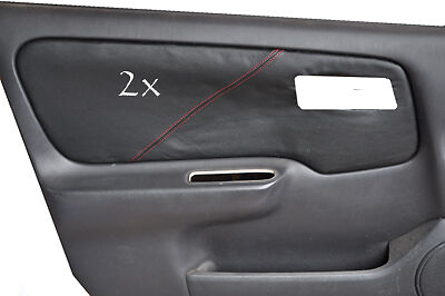 FITS NISSAN PRIMERA P11 2 x DOOR CARD COVERS LEATHER red CUSTOM NEW MADE IN UK