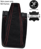 RED STITCHING MANUAL SUEDE GEAR GAITER FITS VW GOLF MK2 1982-1991 CUSTOM NEW