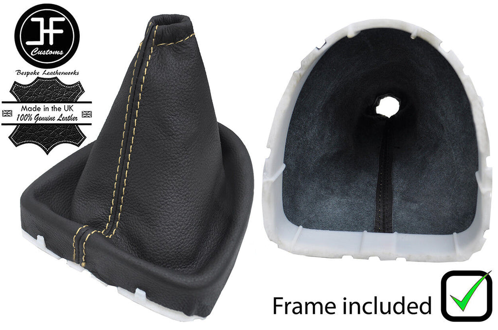 SAND STITCH LEATHER GEAR GAITER WITH PLASTIC FRAME FITS QASHQAI J10 2007-2013