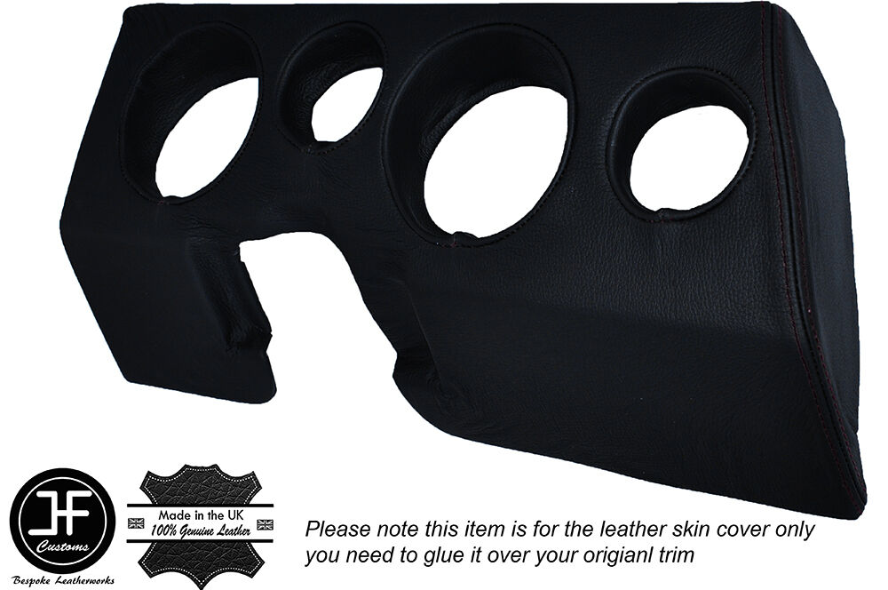 BLACK STITCH DASH BINNACLE SPEEDO LEATHER COVER FITS RELIANT SCIMITAR 6A 6B