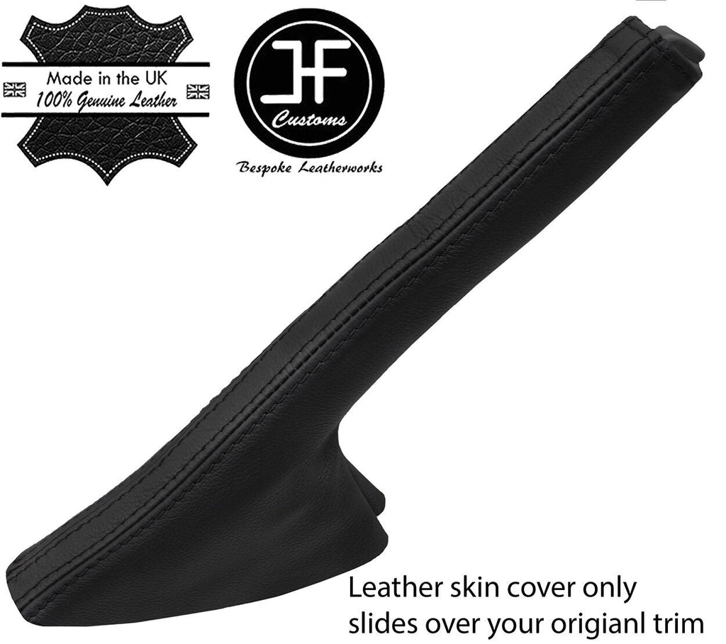 BLACK & BLACK TOP GRAIN LEATHER HANDBRAKE GAITER FITS RENAULT CLIO MK2 99-05