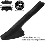 BLACK & BLACK TOP GRAIN LEATHER HANDBRAKE GAITER FITS RENAULT CLIO MK2 99-05