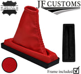 RED ITALIAN LEATHER HANDBRAKE BOOT+FRAME FITS RANGE ROVER P38 95-02 CUSTOM NEW