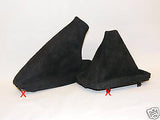 FITS BMW E36 E46 GEAR/HANDBRAKE GAITER BLACK PU SUEDE CUSTOM NEW MADE IN UK