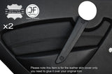 BLACK STITCH 2X REAR DOOR CARD TRIM LEATHER COVERS FITS PROTON GEN 2 2004-2011