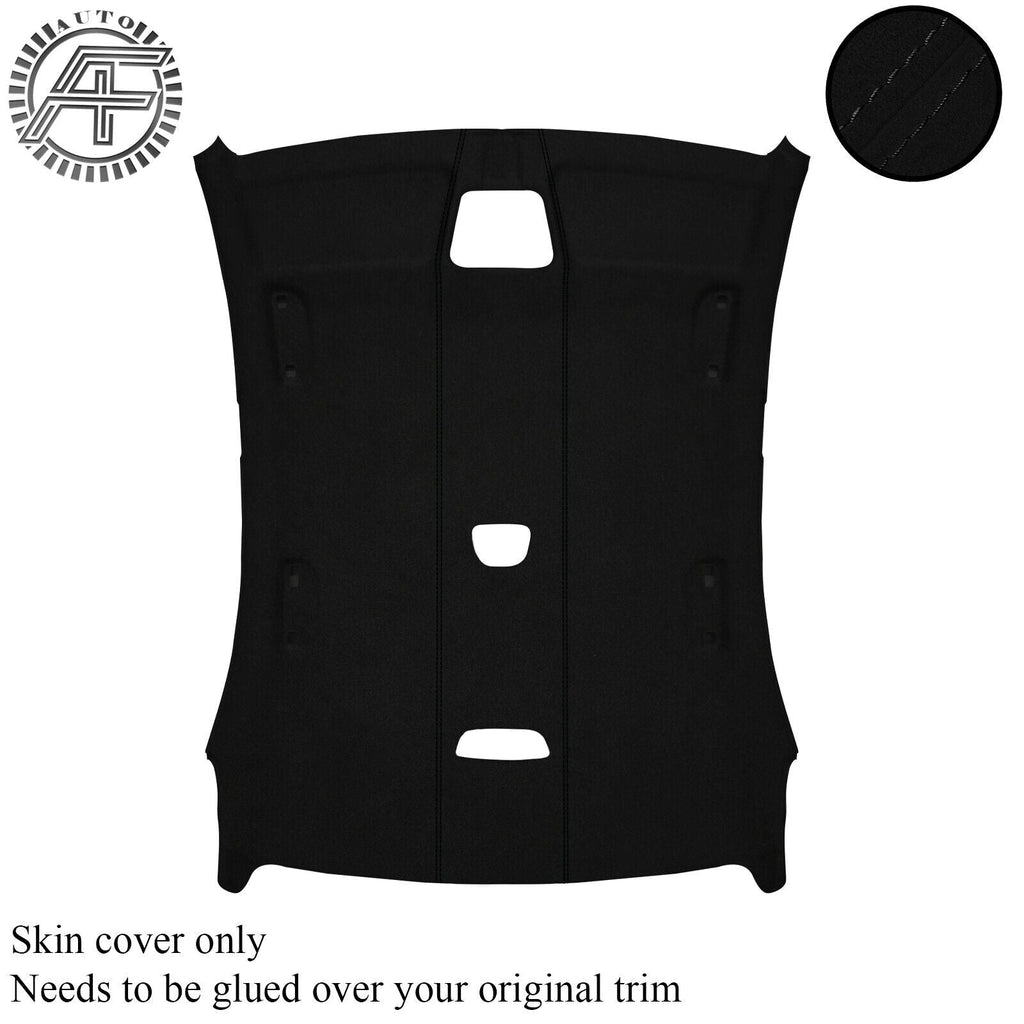 BLACK STITCH LUXE SUEDE HEADLINER COVE FITS MERCEDES C CLASS W203 SALOON