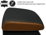 BLACK BROWN  2 TONE ARMREST LID REAL LEATHER COVER FOR SUZUKI GRAND VITARA 06-15