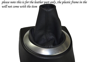 black stitching FITS RENAULT MODUS  2004-2012 GREY LEATHER GEAR GAITER