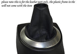 black stitching FITS RENAULT MODUS  2004-2012 GREY LEATHER GEAR GAITER