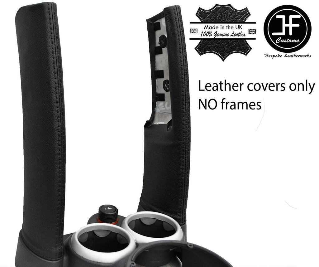 BLACK STITCH 2X DOWN TUBES LEATHER COVERS FITS BMW MINI COOPER S R50 R53 01-06