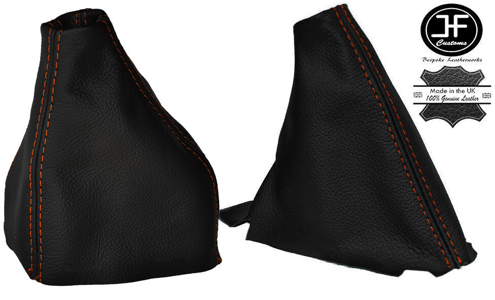 ORANGE STITCH REAL LEATHER GEAR & HANDBRAKE GAITER FITS FIAT BARCHETTA 95-05