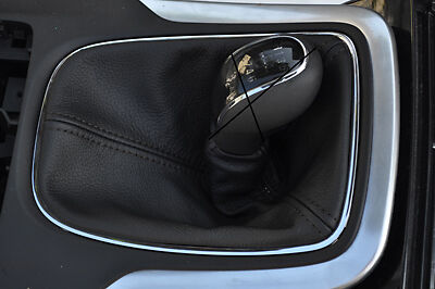 black stitch FITS VAUXHALL OPEL ASTRA J MK6 2009+ LEATHER GEAR GAITER CUSTOM NEW
