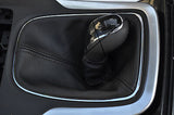 black stitch FITS VAUXHALL OPEL ASTRA J MK6 2009+ LEATHER GEAR GAITER CUSTOM NEW