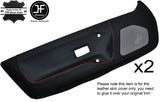 RED STICH 2X FRONT DOOR CARD TRIM COVERS FITS LAND ROVER FREELANDER 98-03 3DR
