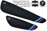 TRI STRIPES 4X DOOR ARMREST PAD SKIN COVERS FITS BMW E46 CONVERTIBLE COUPE 98-05